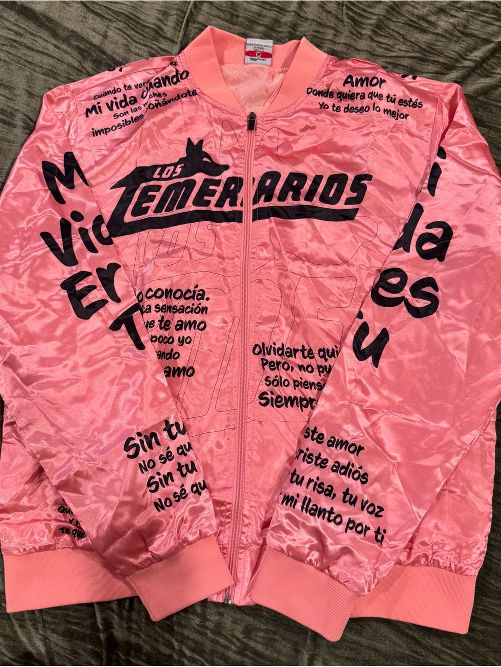 Pink Satin Bomber Jacket